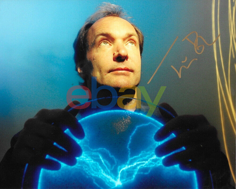 SIR TIM BERNERS-LEE HAND SIGNED AUTOGRAPH 8X10 Photo Poster painting TIMBL WORLD WIDE WEB reprin