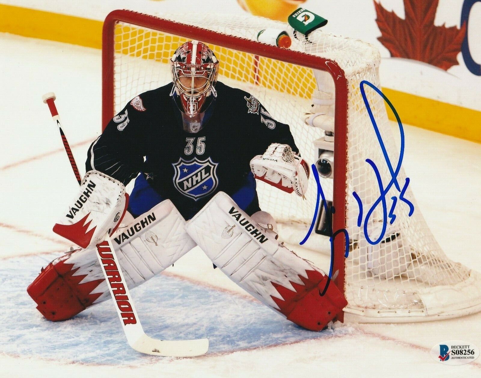 JIMMY HOWARD Signed Detroit RED WINGS 8x10 Photo Poster painting w/ Beckett COA