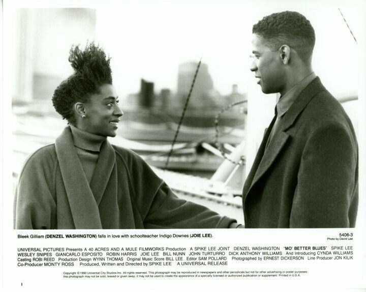 Joie Lee Denzel Washington Mo Better Blues Orig. Press 8X10 Photo Poster painting