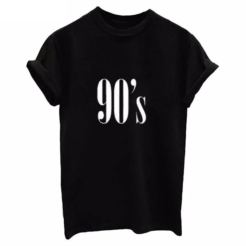 New Fashion 90 Printing T Shirt Women Harajuku Kawaii Casual Plus Size Streetwear Femal T Shirts For Woman Top Tee Camisas Mujer