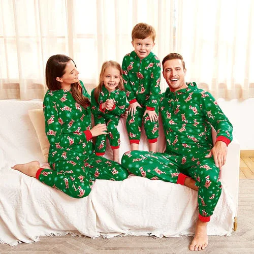 🎁Christmas Family Matching Hoodie Pajamas Reindeer Romper Long Sleeve