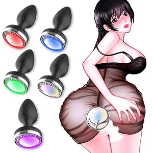 Remote Control Luminous Vibrating Anal Plug, Ten Frequency And Ten Color Switching, Out Anal Plug, Sex Toys For Men And Women, Foreign Trade Boom