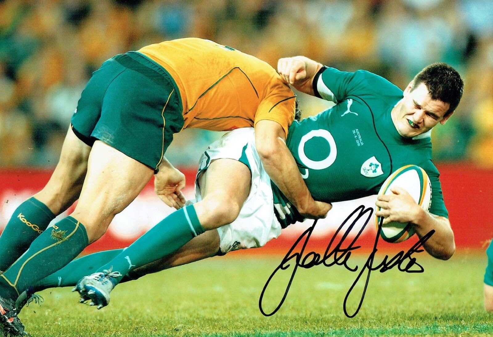 Jonathan Johnny SEXTON Signed Autograph 12x8 Ireland Rugby Photo Poster painting B AFTAL COA
