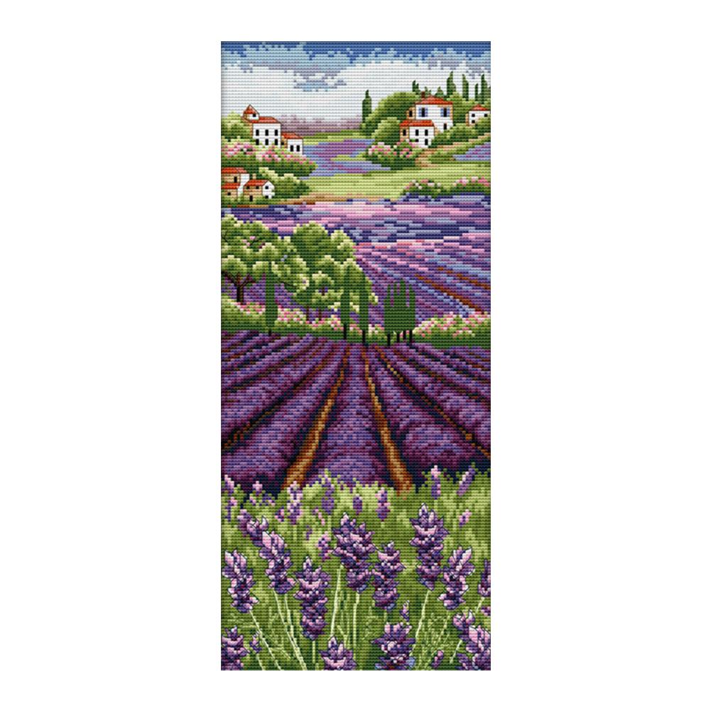 

Lavender Wild - 14CT Stamped Cross Stitch - 21*45cm, 501 Original