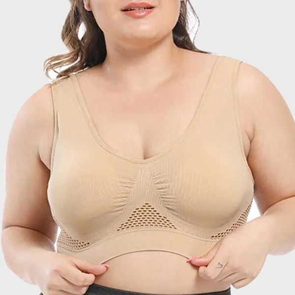 Breathable Cool Lift Up Air Bra, Women's Seamless Air Permeable Cooling  Comfort Bra