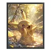 Pikachu Playing In Water-11CT Stamped Cross Stitch 35*45cm/13.78*17.72in