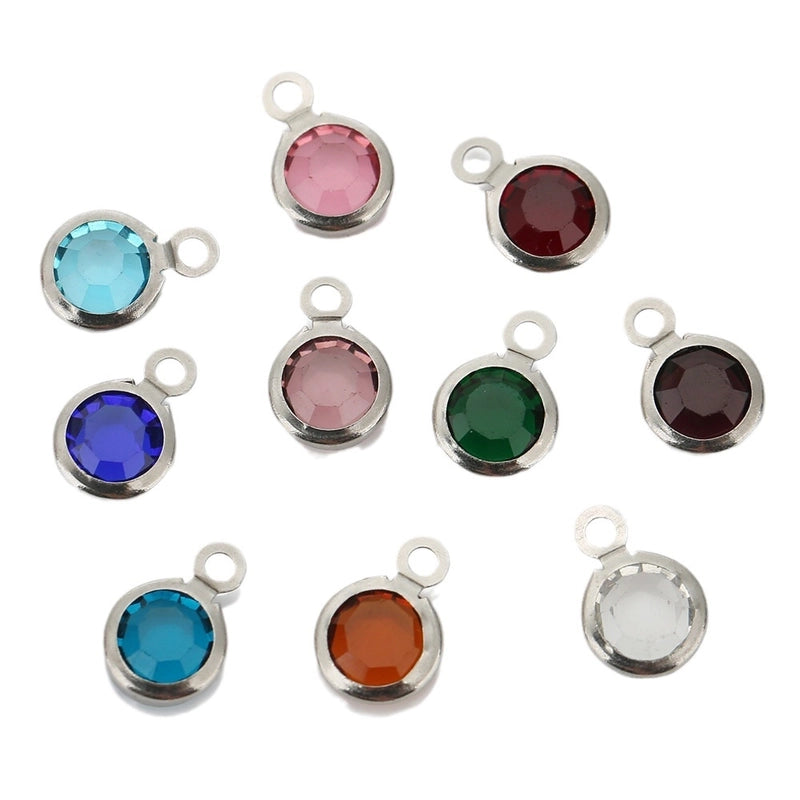 20 PCS/Package Artificial Crystal Geometric Jewelry Accessories Pendant