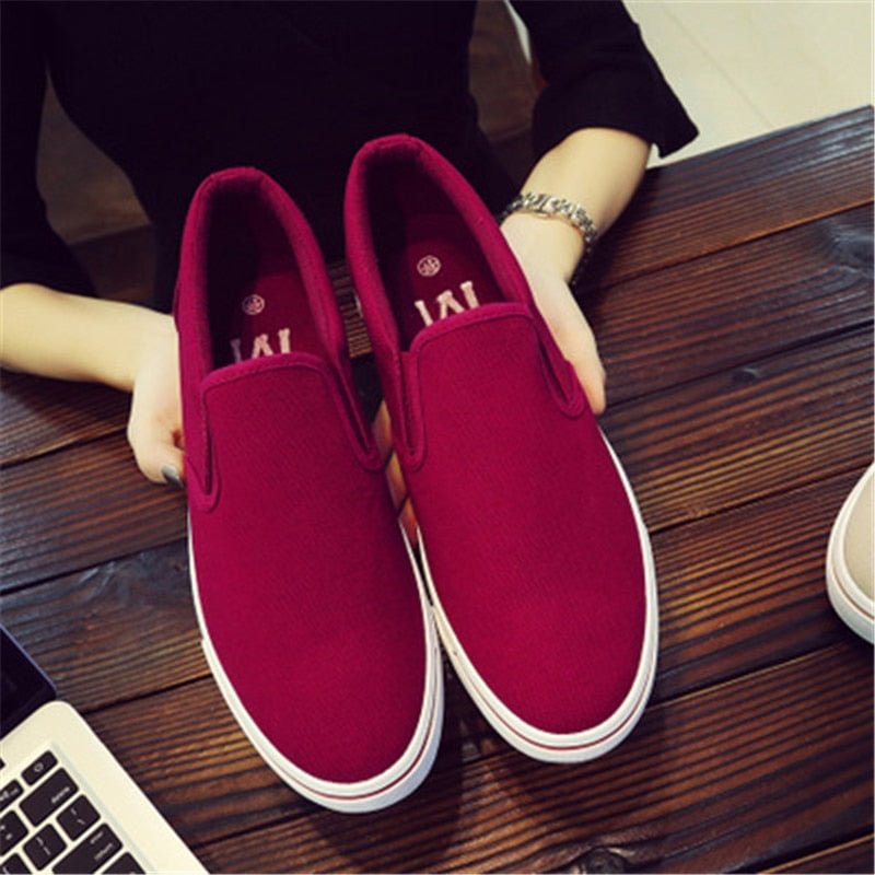 2020 Men and Women Breathable Canvas Casual Shoes Student Loafers Shoes Unisex Fashion Flat Sneaker Orange Yellow Green Footwear