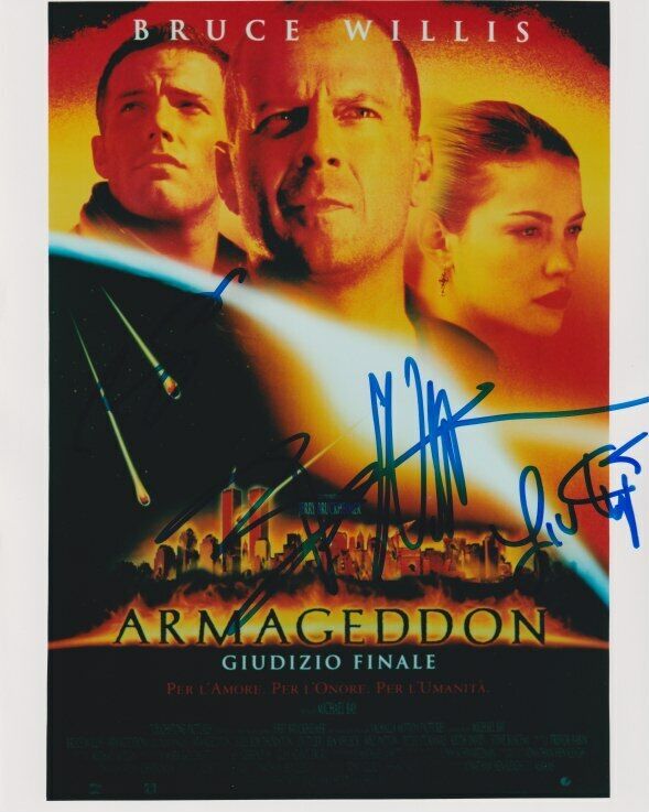 Armageddon (Bruce Willis, Ben Affeck & Liv Tyler) signed in-person 8x10 Photo Poster painting