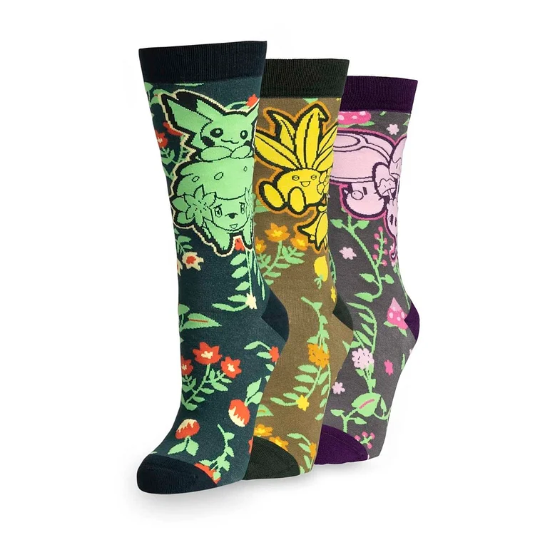 Pokémon Garden Friends Socks Gift Box (3 Pairs) (One Size-Adult)