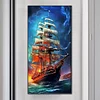 Diamond Painting-DIY Full Round Drill Large Sailboat(80*40 CM)