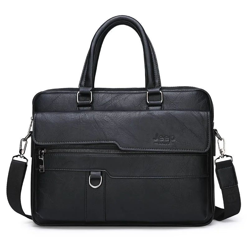 Men Briefcase Bag High Quality Business Famous  Leather Shoulder Messenger Bags Office Handbag 13.3 inch Laptop
