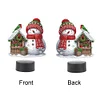 Acryl Weihnachten Schneemann doppelseitig - 5d DIY Bastellampe