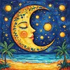 Moon-11CT Stamped Cross Stitch 50*50cm/19.69*19.69in tapestrymarket