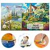 3PCS Scenery Coloring Book Set Mindfulness Art Books for Adults 