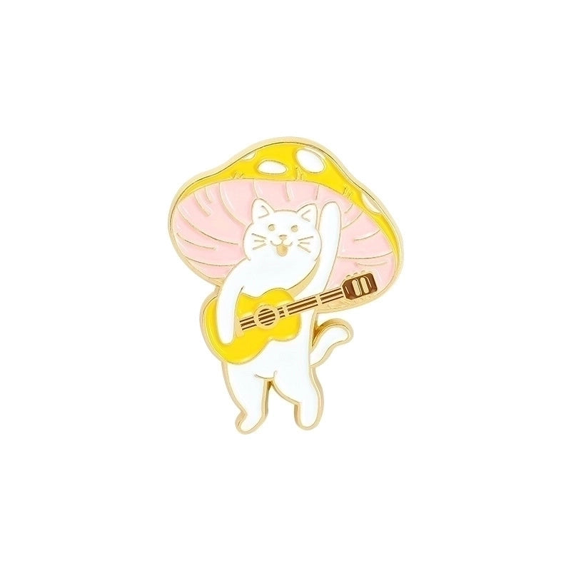 Fashion Pin Cat Mushroom Alloy Plating Unisex Brooches