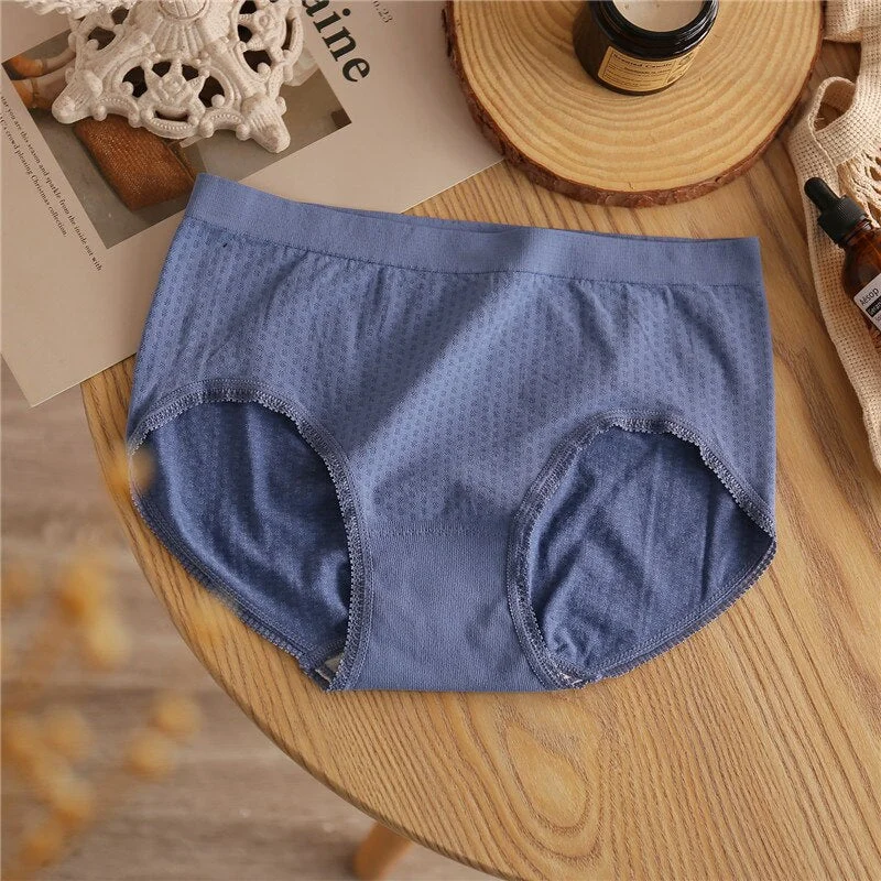 Women's Cotton Panties Breathable Briefs Soft Panty Underwear Female Intimate Seamless High Waist For Women Sexy Lace Lingerie