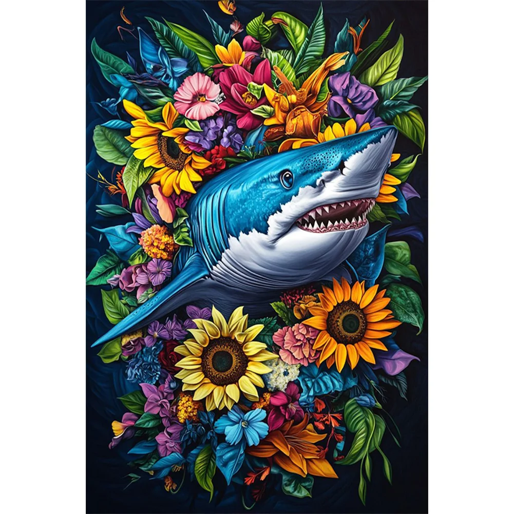 Full Round Diamond Painting - Shark(Canvas|40*60cm)