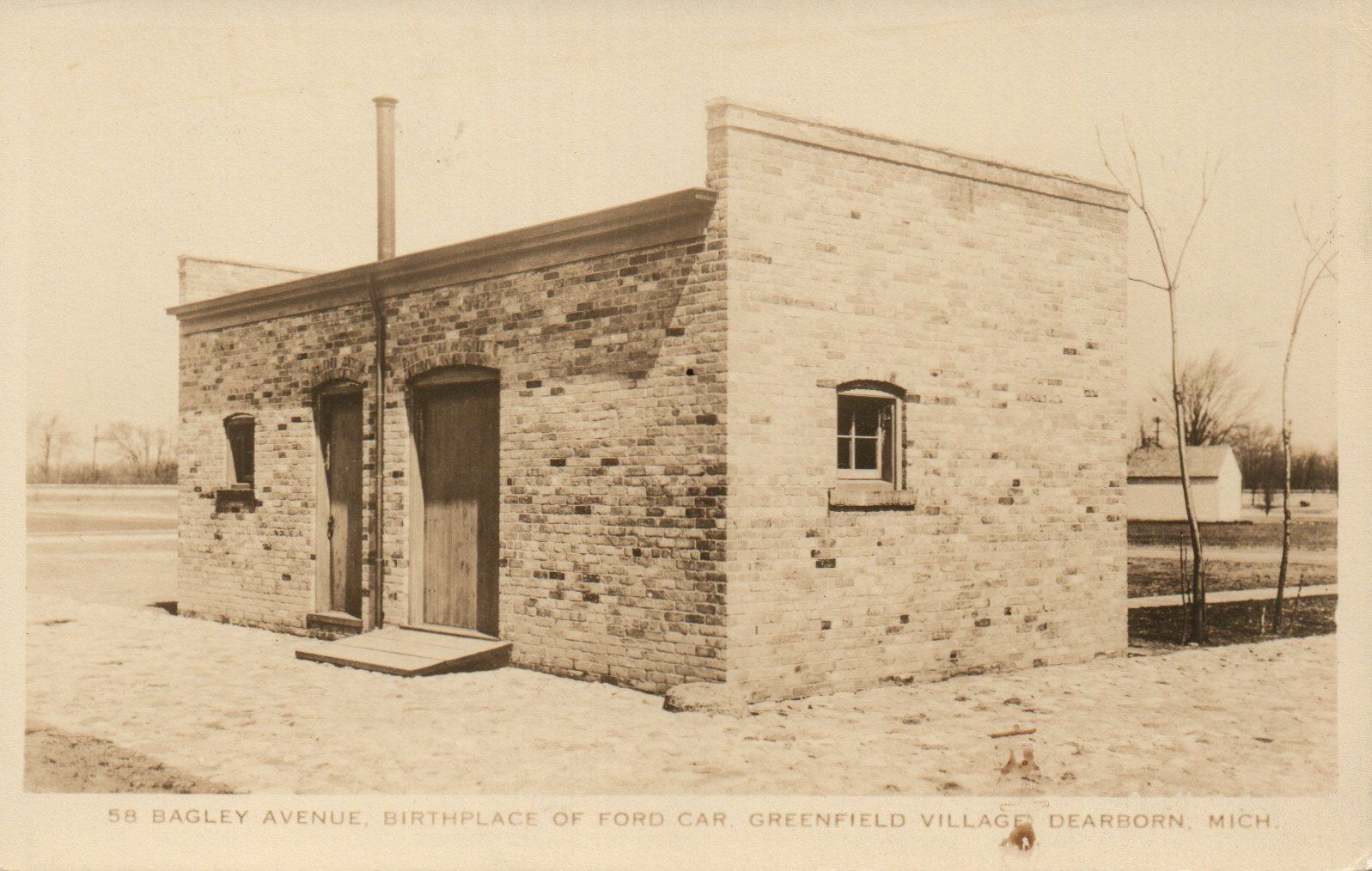 Bagley Ave Birthplace of Ford Car Greenfield Village MI Real Photo Poster painting RPPC Postcard