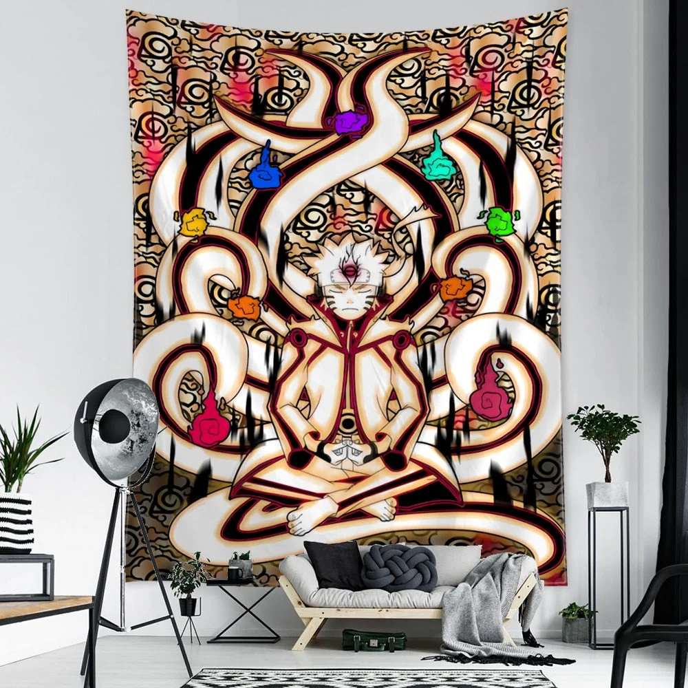 Cartoon Animal Character Tapestry Wall Hanging 3D Printing Psychedelic Witchcraft Mysterious Aesthetics Room Home Decor
