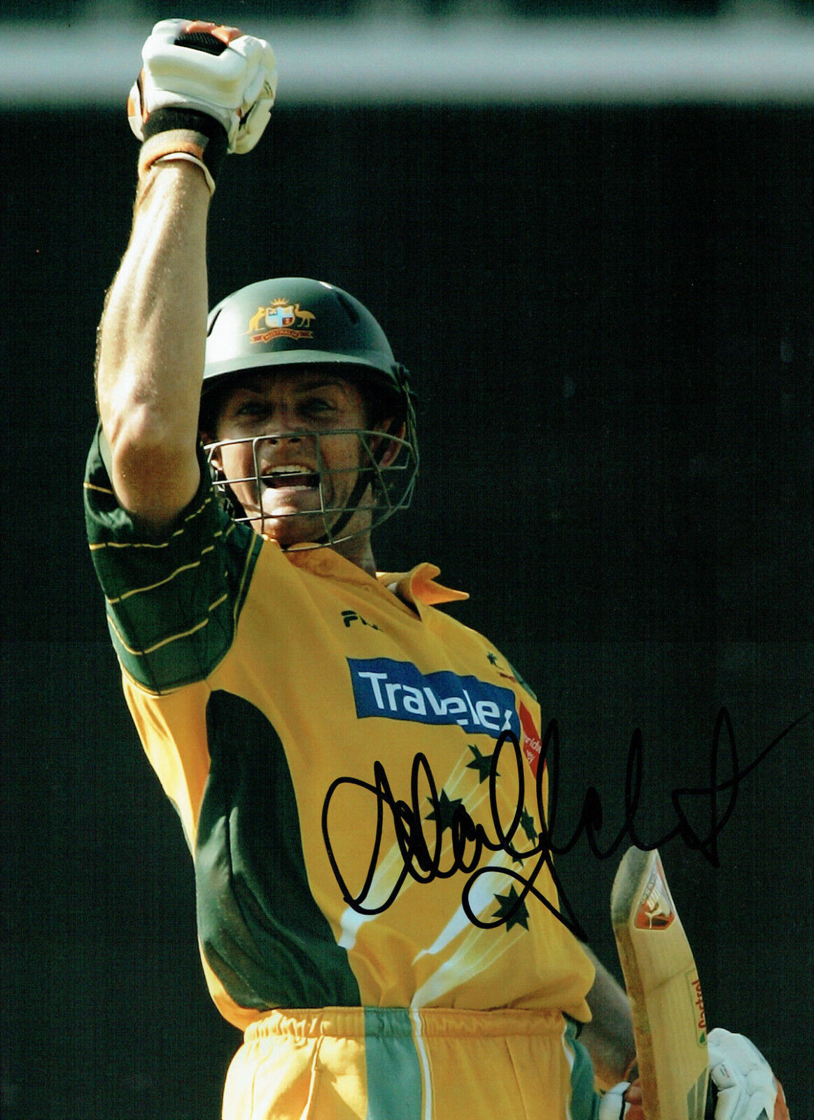 Adam GILCHRIST Signed Autograph 16x12 Australia Cricket LARGE Photo Poster painting AFTAL COA