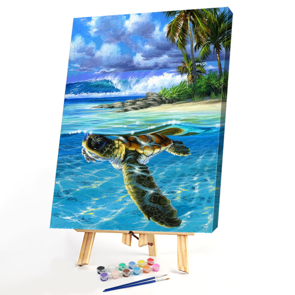 

40*50CM Paint By Numbers-Sea Turtle, 501 Original