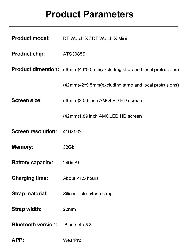 NBX Watch X AMOLED Smart Watch - Shenzhen NBX Technology Co.,Ltd