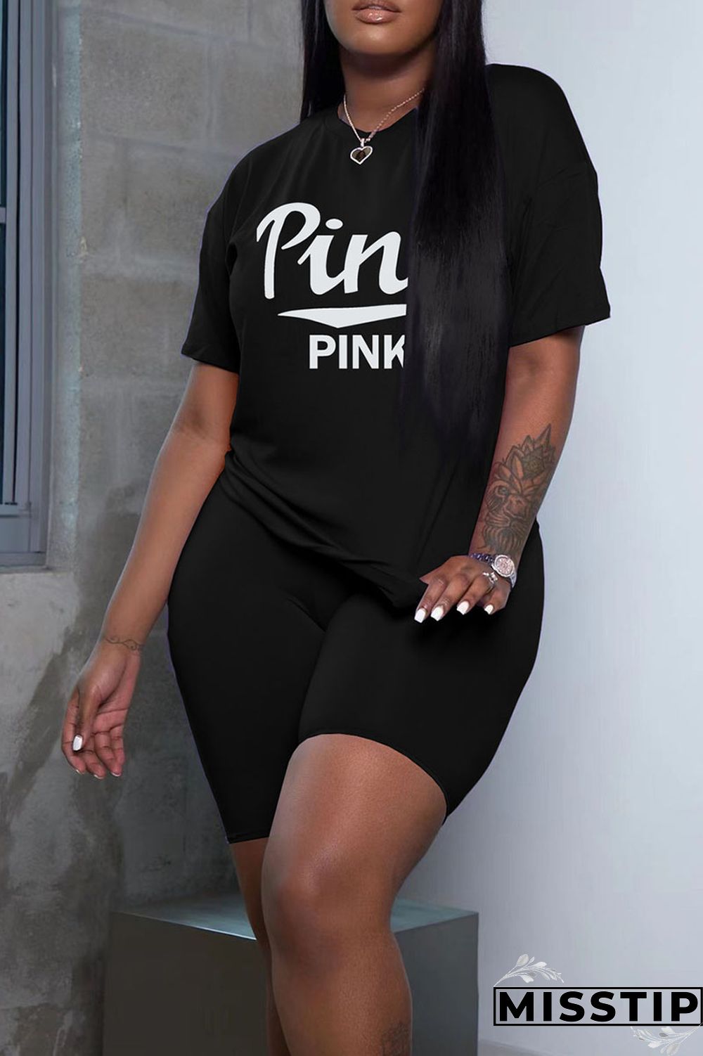 White Casual Print Patchwork O Neck Short Sleeve Two Pieces