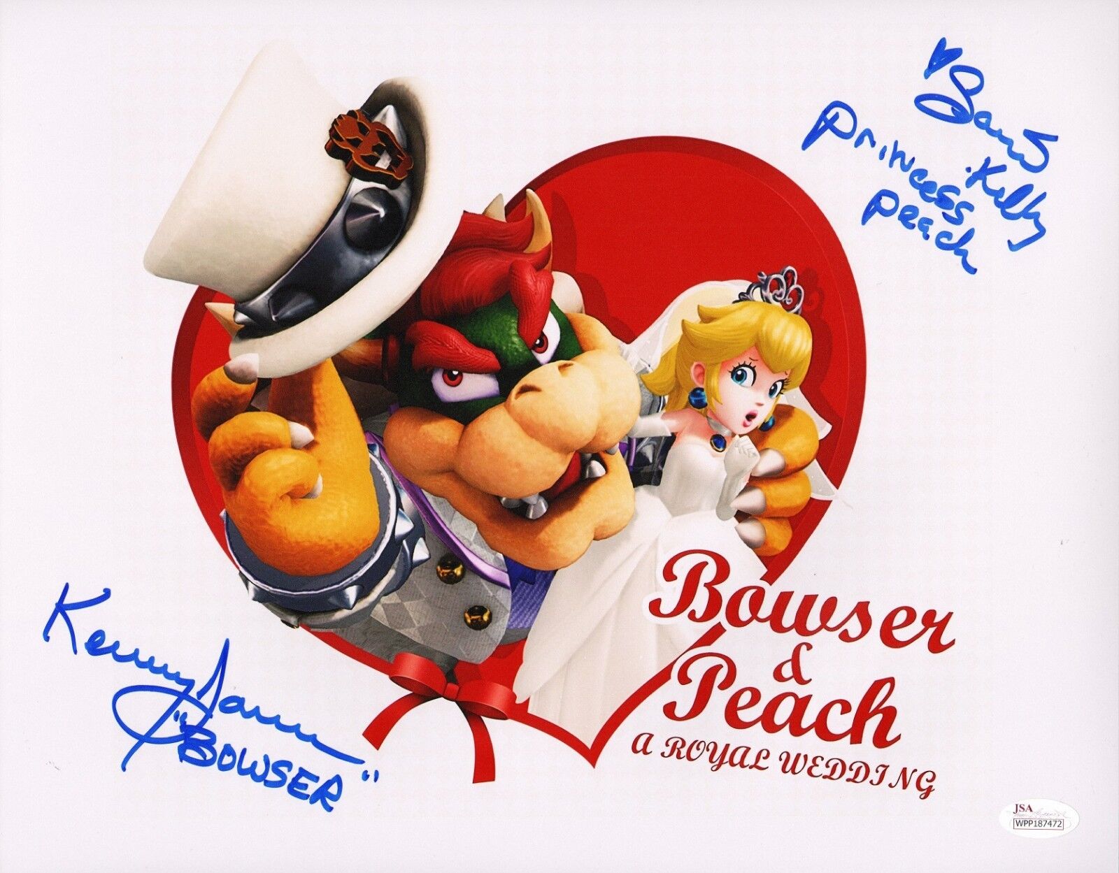 KENNY JAMES~SAMANTHA KELLY Hand-Signed Super Mario Odyssey 11x14 Photo Poster painting JSA COA E