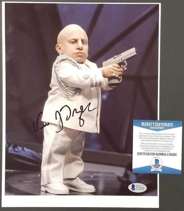 VERNE TROYER Mini Me Signed 8.5 x 11 Photo Poster painting Austin Powers AUTO ~ Beckett BAS COA