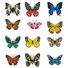 12pcs Butterfly 5D DIY Square Drill Diamond Painting Kits for Adults Beginners Home Decor Diamonds Paintings Gem Art 5.91x7.09in