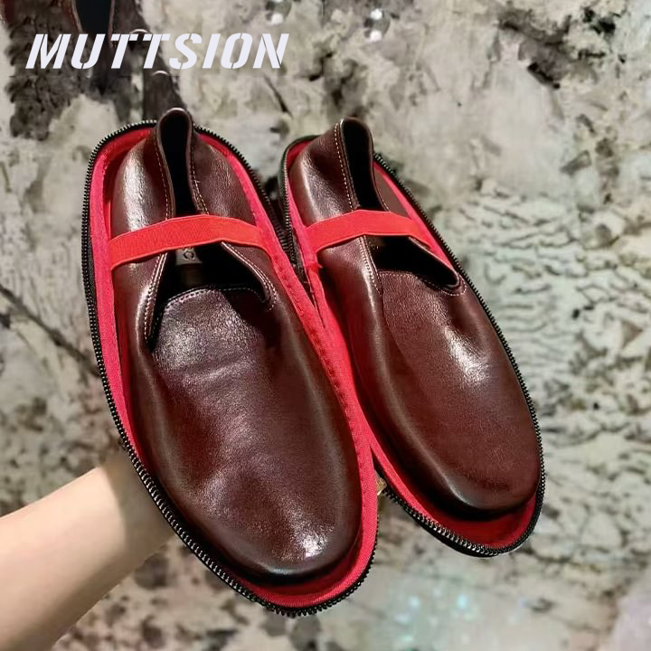 MUTTSION Goodyear Horsehide Vintage  Foldable Packable Loafers | Leather Shoes