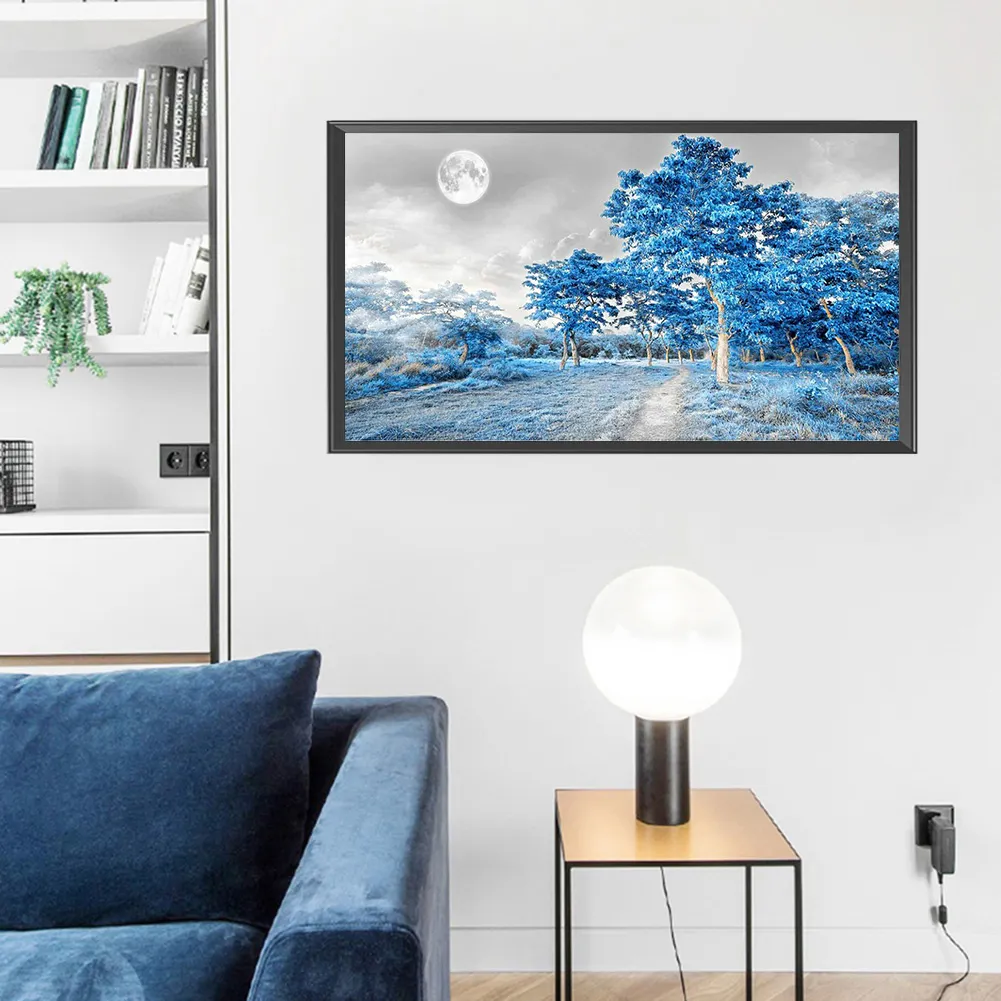 Full Round Diamond Painting 80*40cm - Blue Woods
