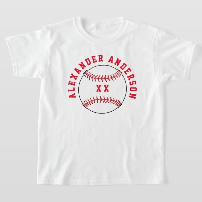 Personalized Kids Baseball T-Shirt|S57