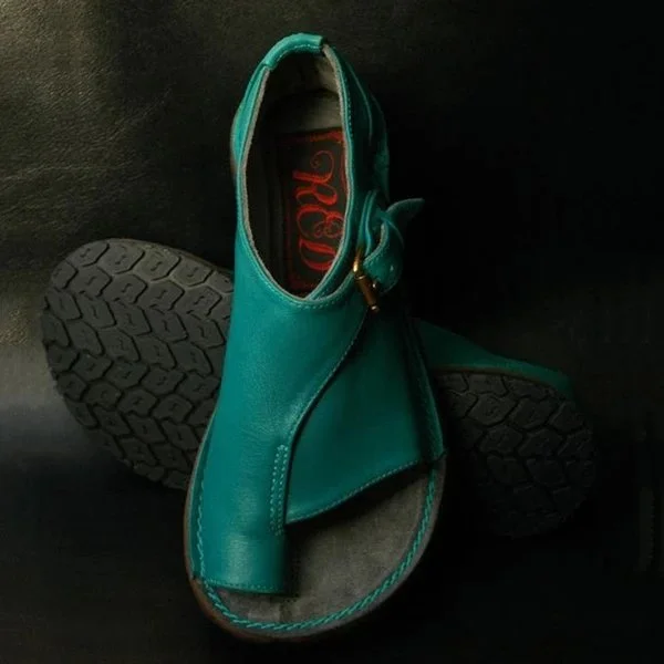 Ladies Casual Flat Sandals Buckle Strap Open Toe Shoes Radinnoo.com