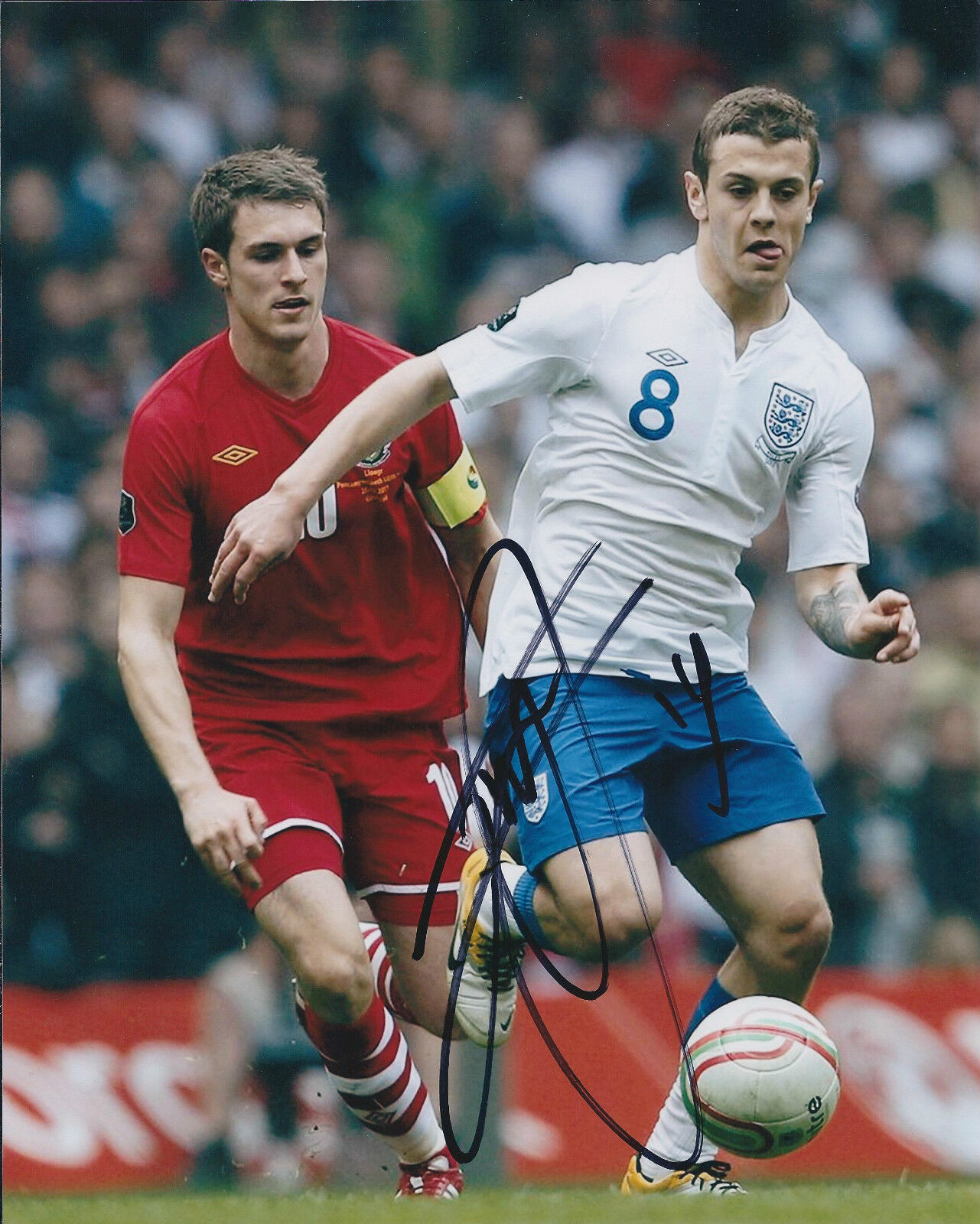 Jack WILSHERE SIGNED COA Autograph 10x8 Photo Poster painting AFTAL England Midfield Genuine