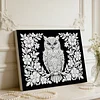 DIY Pearl Painting Owl for Home Wall Decor with Frame(20x30cm)