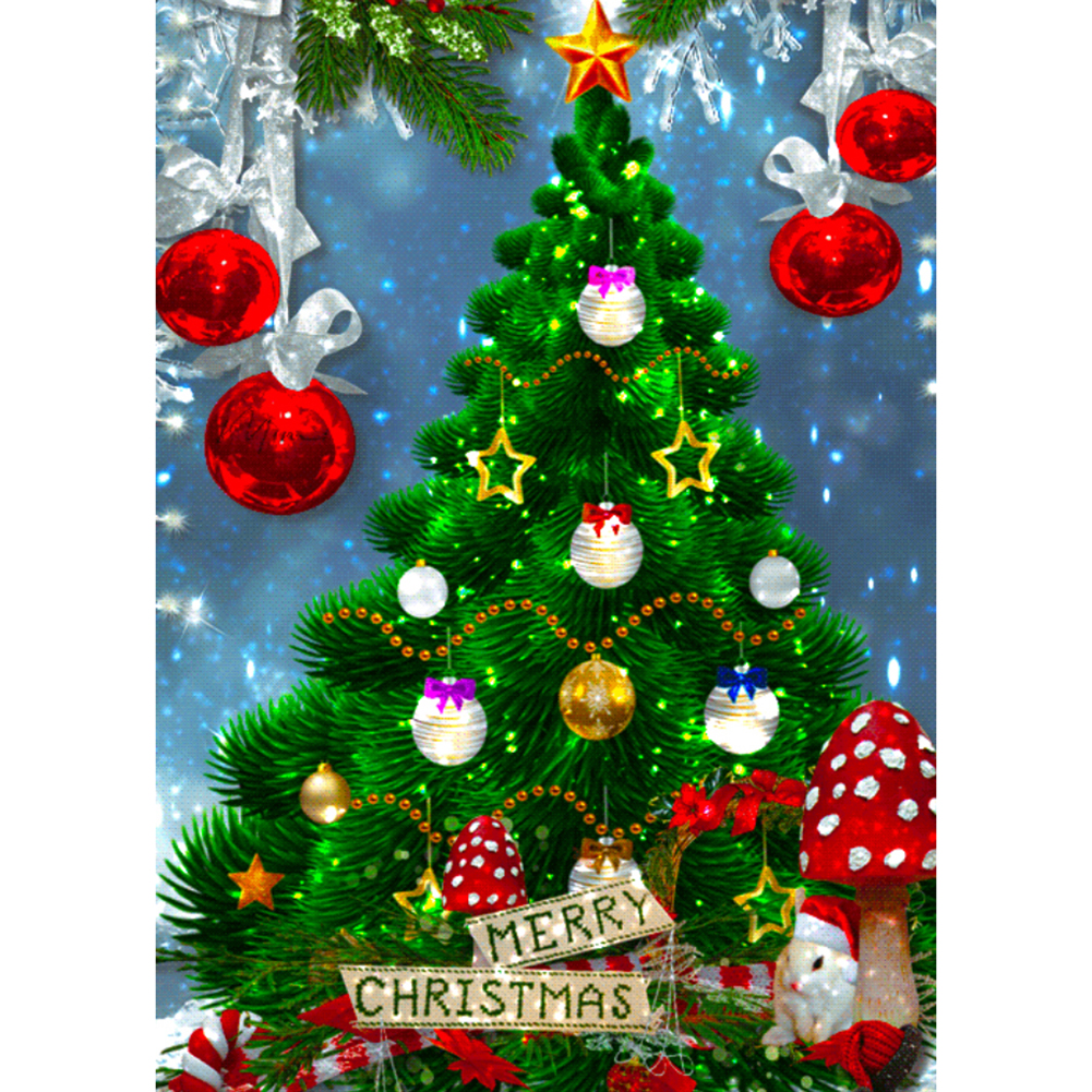 

Christmas Tree - Round Drill Diamond Painting - 50*70CM (Big Size), 501 Original