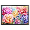 Peony-Full Embroidery 3 Strands 11CT Stamped Cross Stitch-60*40CM-Large Size