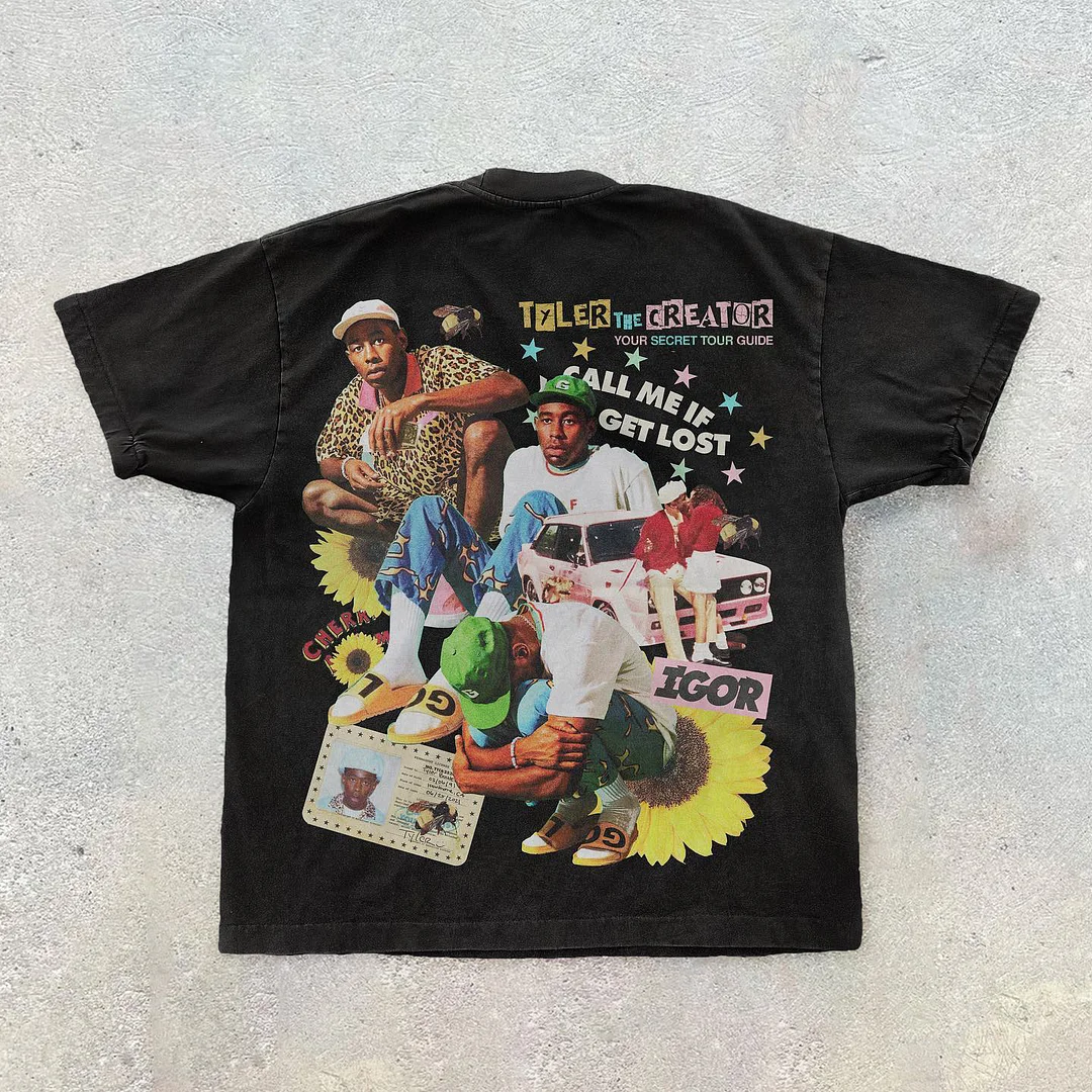 【Buy 5 Get 1 Free & Free Shipping】Vintage Print Cozy Street T-Shirt