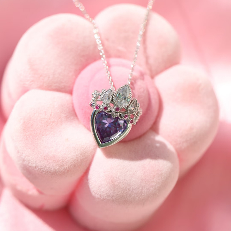 Rapunzel Crown Heart Necklace