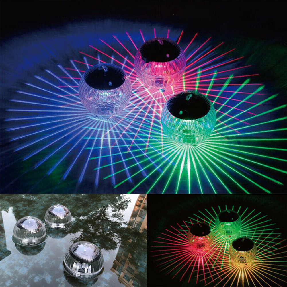 

LED Solar Floating Light Pond Swimming Pool Colorful Ball Lamp Kid Bath Toy, 501 Original