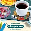 8Pcs Goblin DIY Wood Diamond Painting Coasters Kit with Round Base
