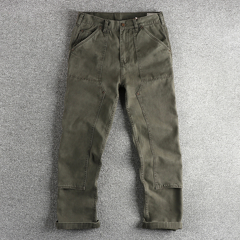 Men's Vintage Multicolor Straight Leg Cargo Pants