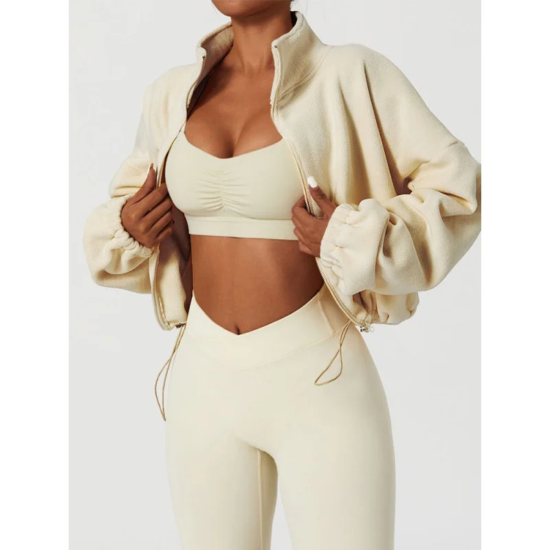 Nigikala Nigikala Loose Rope Zippered Sweater Fashion Hot Girl Dress Thick Sports Coat Peumen Autumn Winter