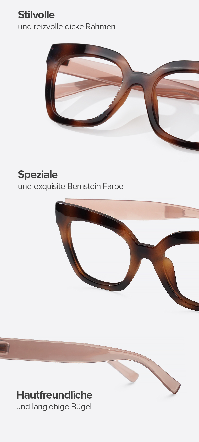 Malcolm Bernstein Quadratische Brille