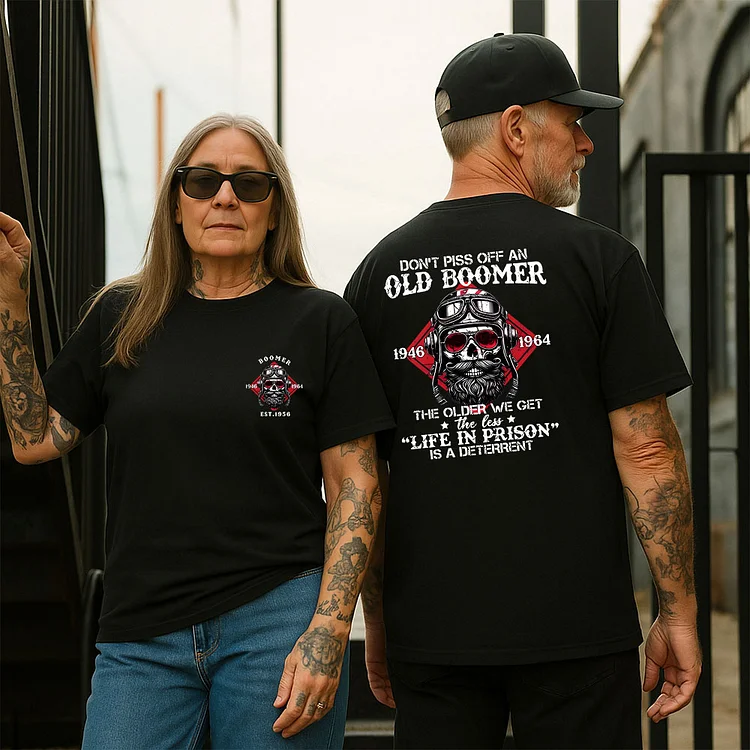 Don't Piss Off An Old BOOMER Tee, Generation T-shirt 100% Cotton Sweatshirt, Custom Year Of Birth T shirt