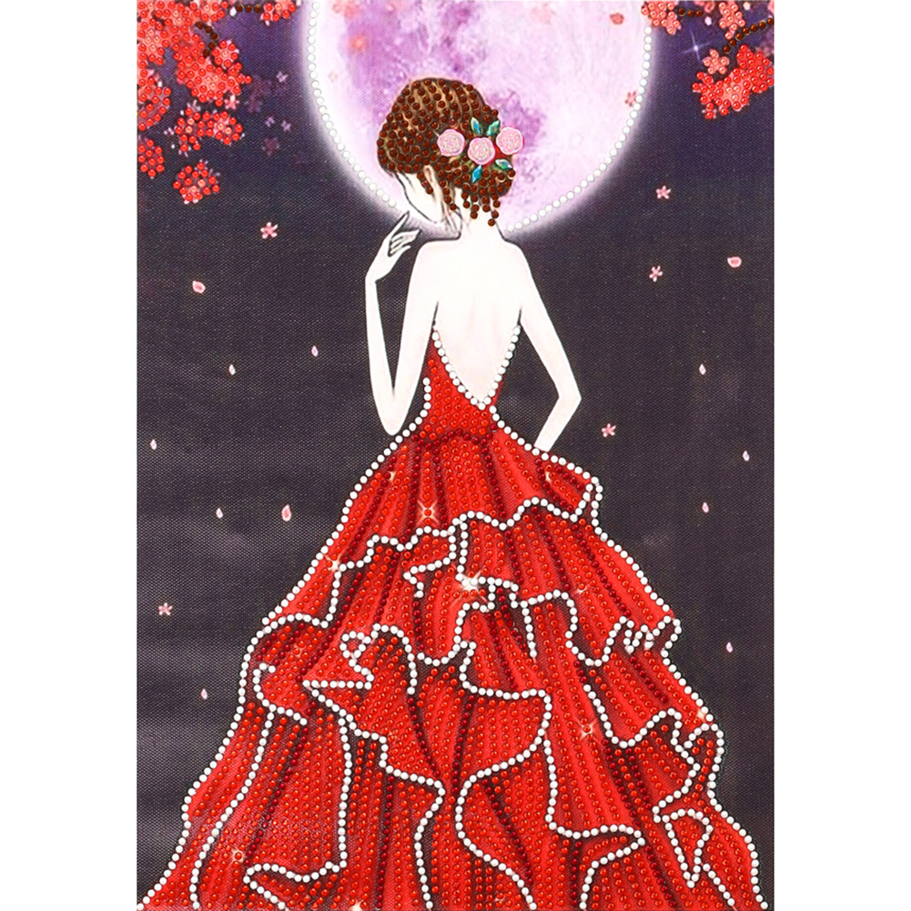 

Red Girl Back - Special Shaped Diamond Painting - 30*40CM, 501 Original