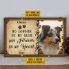 Custom Photo Cat Dog No Longer By Myside Photo Gift Pet Memorial Gift Custom Wood Rectangle Sign,