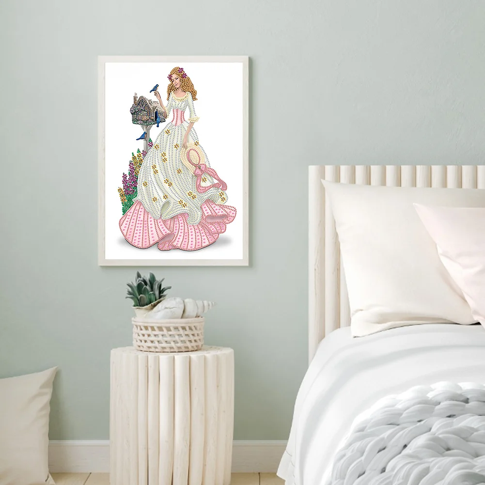 Diamond Painting - Partial Special Shaped Drill - Lady(30*40cm)